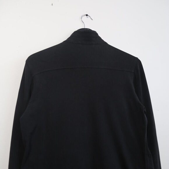 Eileen Fisher Organic Cotton Snap Button Full Zip Black Jacket Women's - Picture 7 of 8